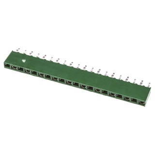 TE Connectivity AMPMODU HV100 Series Straight Through Hole PCB Socket, 20-Contact, 1 Row, 2.54 mm Pitch Solder HV100