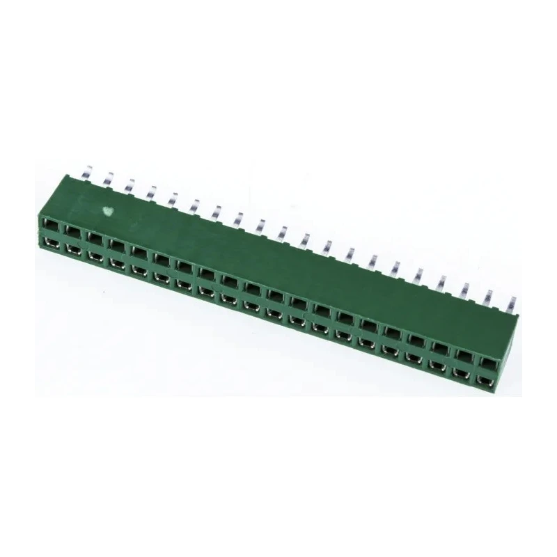 TE Connectivity AMPMODU HV100 Series Straight Through Hole PCB Socket, 40-Contact, 2 Row, 2.54 mm Pitch Solder HV100