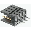 TE Connectivity AMPMODU MOD II Series Right Angle Through Hole PCB Header, 5 Contacts, 2.54 mm Pitch, 1 Row 826468-5