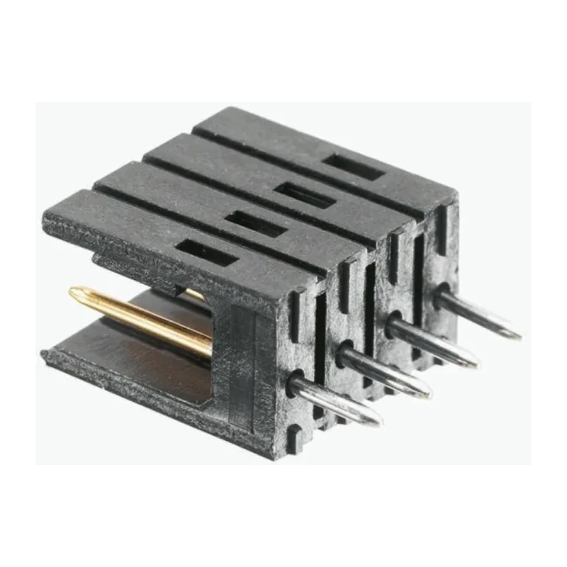 TE Connectivity AMPMODU MOD II Series Right Angle Through Hole PCB Header, 5 Contacts, 2.54 mm Pitch, 1 Row 826468-5