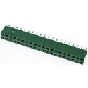 TE Connectivity AMPMODU HV100 Series Straight Through Hole PCB Socket, 40-Contact, 2 Row, 2.54 mm Pitch Solder HV100