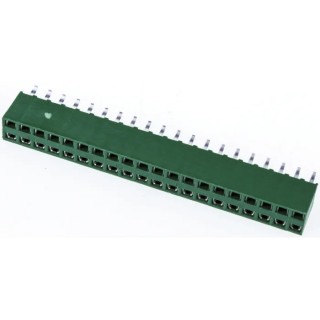 TE Connectivity AMPMODU HV100 Series Straight Through Hole PCB Socket, 40-Contact, 2 Row, 2.54 mm Pitch Solder HV100