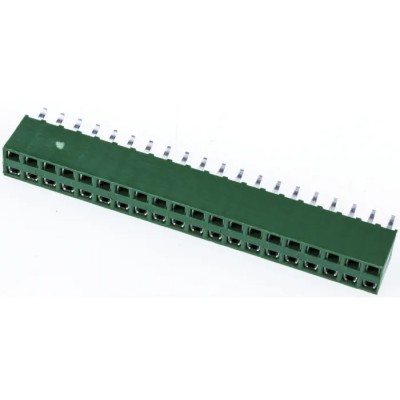 TE Connectivity AMPMODU HV100 Series Straight Through Hole PCB Socket, 40-Contact, 2 Row, 2.54 mm Pitch Solder HV100