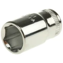 Bahco 1/4 in Drive 9/32 in 6 Point Square Socket Nickel Chrome Plated 24.7mm Overall Length 6700SZ-9/32