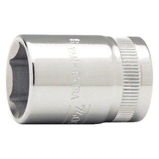 Bahco 3/8 in Drive 8 mm 6 Point Square Socket, Polished Alloy Steel, 25.5mm Overall Length 7400SM-8