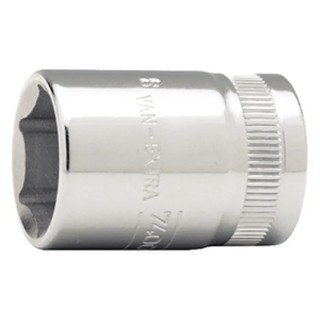 Bahco 3/8 in Drive 10 mm 6 Point Square Socket Polished Alloy Steel 25.5mm Overall Length 7400SM-10