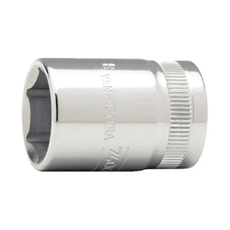 Bahco 3/8 in Drive 10 mm 6 Point Square Socket Polished Alloy Steel 25.5mm Overall Length 7400SM-10