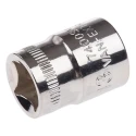 Bahco 3/8 in Drive 13 mm 6 Point Square Alloy Steel Polished Socket 25.5mm Overall Length 7400SM-13