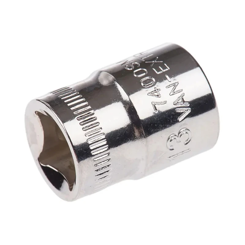 Bahco 3/8 in Drive 13 mm 6 Point Square Alloy Steel Polished Socket 25.5mm Overall Length 7400SM-13