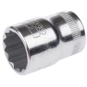 Bahco 1/2 in Drive 11/16 in 12 Point Square Socket, Polished Alloy Steel, 38mm Overall Length 7800DZ-11/16
