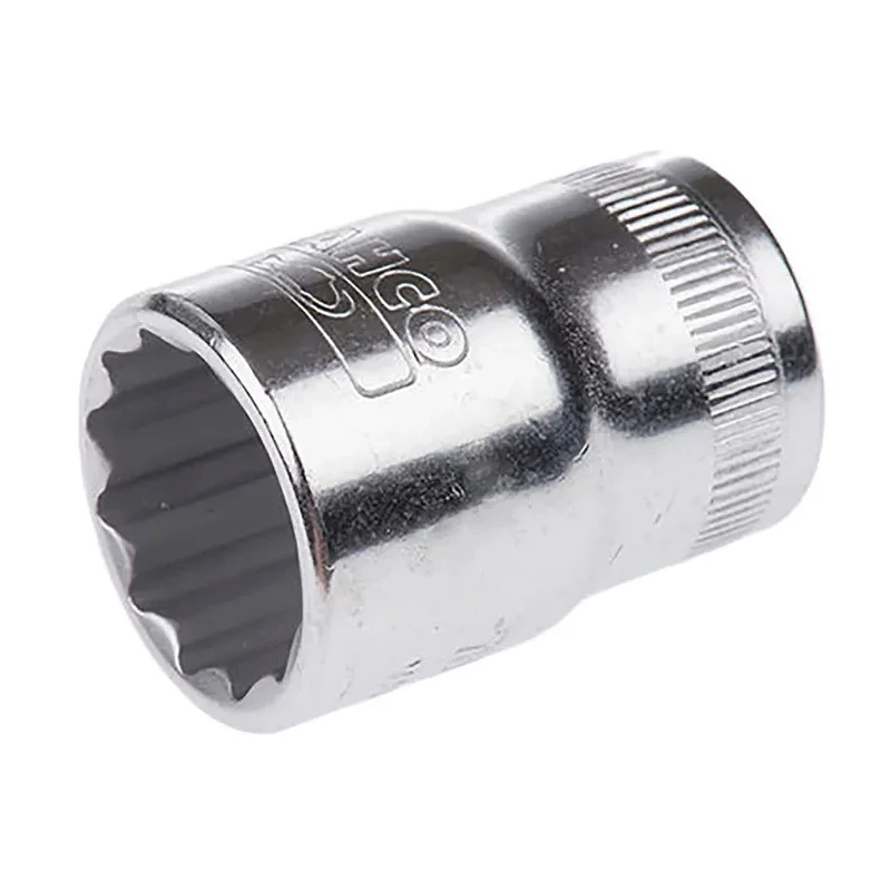 Bahco 1/2 in Drive 1 in 12 Point Square Socket, Polished Alloy Steel, 42mm Overall Length 7800DZ-1