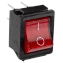 Arcolectric (Bulgin) Ltd Illuminated DPST On-Off Rocker Switch Panel Aluminium Housing, Red Actuator C1353VQNAM