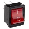Arcolectric (Bulgin) Ltd Illuminated DPST On-Off Rocker Switch Panel Aluminium Housing, Red Actuator C1353VQNAM