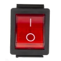 Arcolectric (Bulgin) Ltd Illuminated DPST On-Off Rocker Switch Panel Aluminium Housing, Red Actuator C1353VQNAM