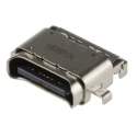 TE Connectivity Straight Surface Mount Female 1-Port USB Type C Connector IPX4 30V 6.25A USB 3.1 1-2295018-2
