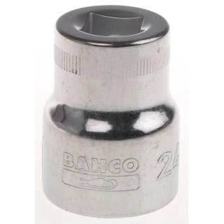 Bahco 1/2 in Drive 24 mm 12 Point Square Socket, Polished Alloy Steel, 41mm Overall Length 7800DM-24