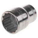 Bahco 1/2 in Drive 24 mm 12 Point Square Socket, Polished Alloy Steel, 41mm Overall Length 7800DM-24
