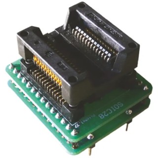 Seeit Surface Mount 1.27 mm Pitch Test & Burn-in Socket DIP to SOIC ADA-SO28-300