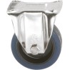 LAG Fixed Castor, Stainless Steel Frame, Rubber Wheel 125 mm Diameter, 180 kg Capacity 31328B