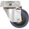 LAG Swivel Castor 180 kg Capacity 125 mm Wheel Rubber, Stainless Steel Fork, Model 31128B