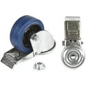 LAG Swivel Castor Stainless Steel Frame Rubber Wheel 125 mm Diameter 180 kg Load Capacity 31529BFRHC