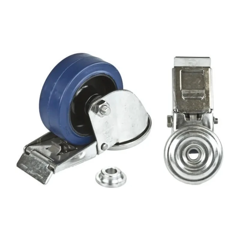 LAG Swivel Castor Stainless Steel Frame Rubber Wheel 125 mm Diameter 180 kg Load Capacity 31529BFRHC