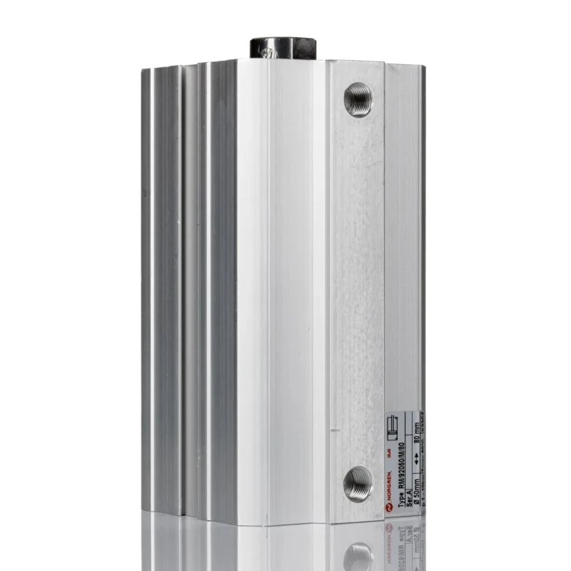Norgren Pneumatic Compact Cylinder, 50 mm Bore, 80 mm Stroke, Stainless Steel Body, Double Acting, RM/92050/M/80