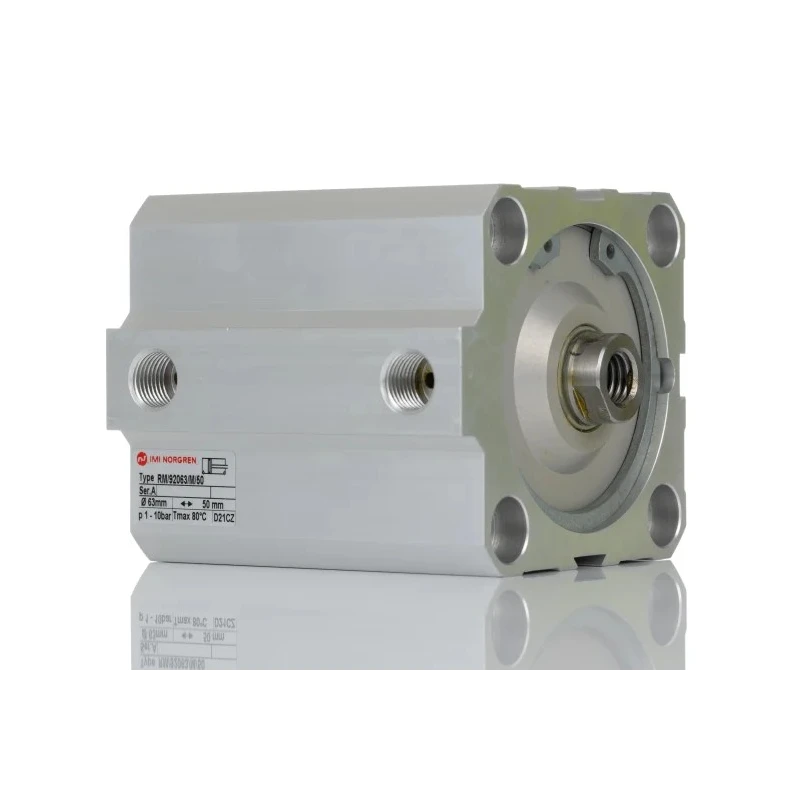 Norgren Pneumatic Compact Cylinder 63mm Bore, 50 mm Stroke, Double Acting, Stainless Steel Body RM/92063/M/50