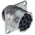 Souriau Sunbank by Eaton Circular Connector 19 Contacts Flange Standard Plug Female IP68 IP69K 500V 13A UT001619SH6
