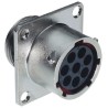 Souriau Sunbank by Eaton Circular Connector 19 Contacts Flange Standard Plug Female IP68 IP69K 500V 13A UT001619SH6