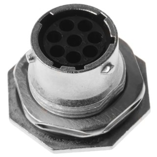 Souriau Sunbank by Eaton UTO Straight 8 Way Panel Mount MIL Spec Circular Connector Female Contacts Shell Size 12 UT07128SH6