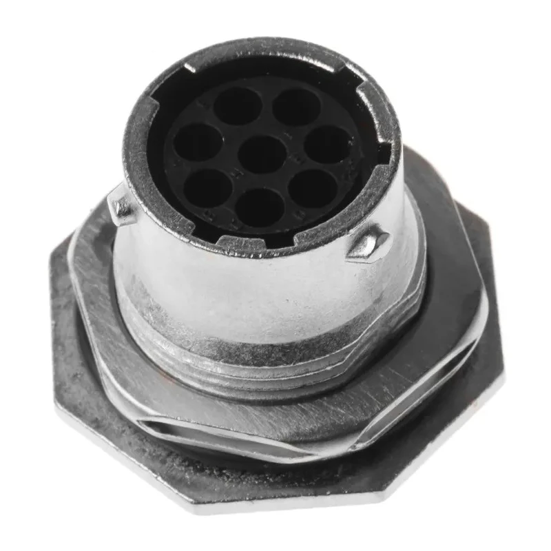 Souriau Sunbank by Eaton UTO Straight 8 Way Panel Mount MIL Spec Circular Connector Female Contacts Shell Size 12 UT07128SH6
