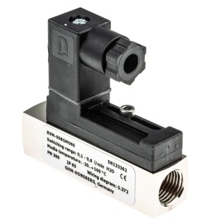 RS PRO Flow Switch for Low Flow Liquids 0.1L/min to 0.6L/min, 1/4 in BSP Brass Body, IP65, Max Operating Temp 120°C 510-0565