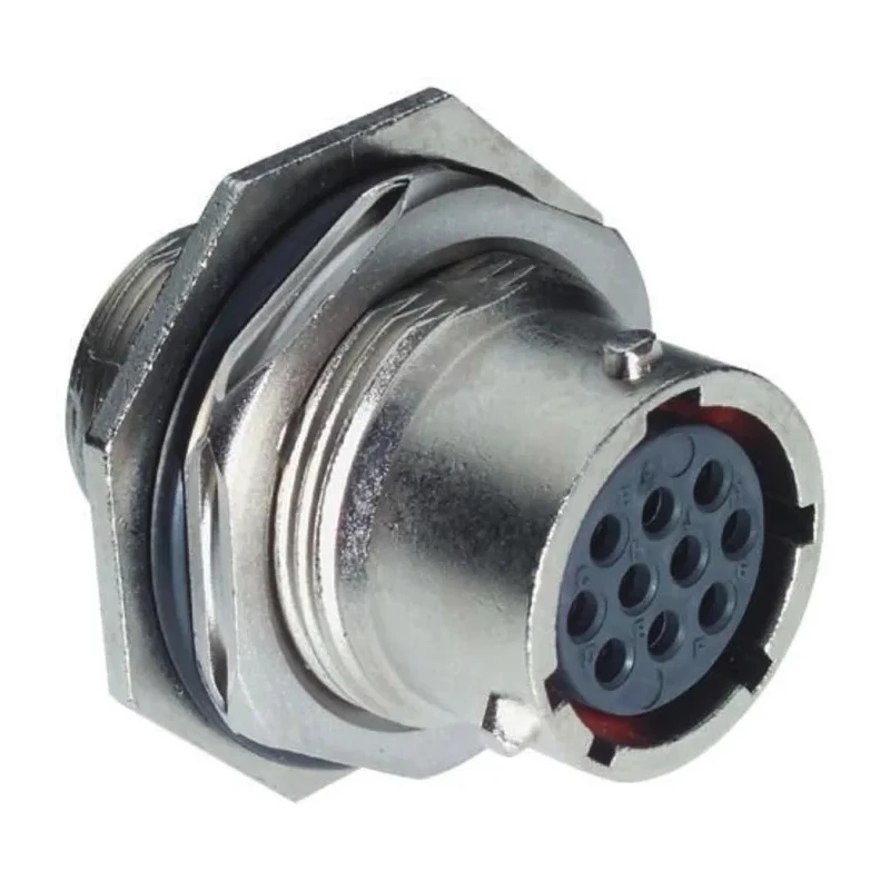 Souriau Sunbank by Eaton UTO Straight 10 Way Panel Mount MIL Spec Circular Connector Female Contacts Shell Size UT0W71210SH6