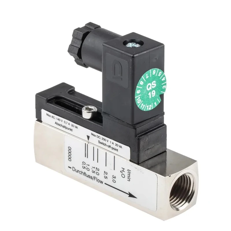 RS PRO Flow Switch 0.5L/min to 3L/min, 1/4 in, Brass Body, Max Operating Temp 120°C 510-0571