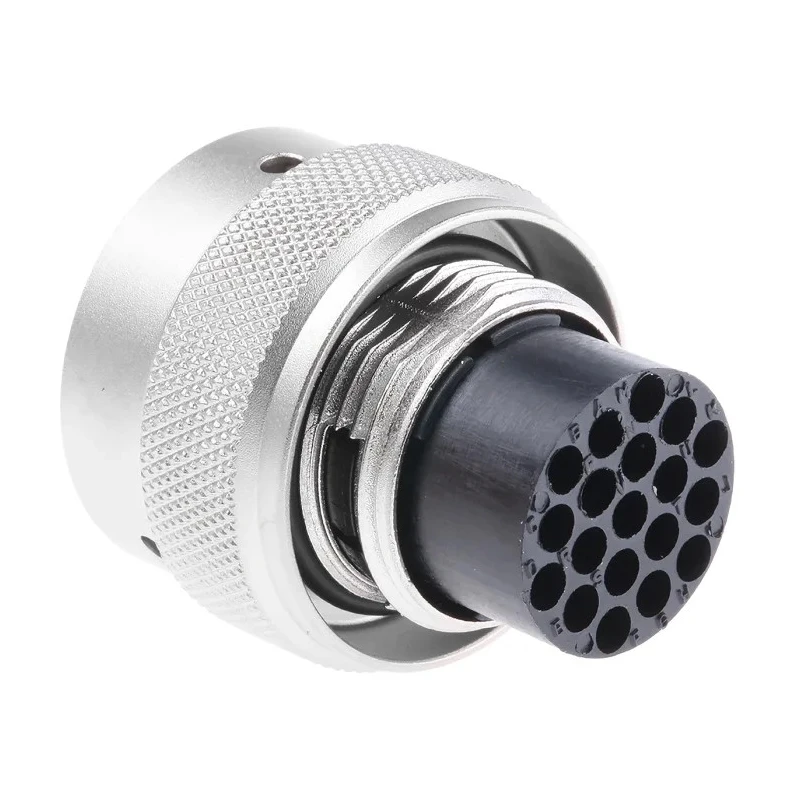 Souriau Sunbank by Eaton Aluminium Straight 19 Way Cable MIL Spec Circular Connector Male Contacts Shell Size 14 UT0W