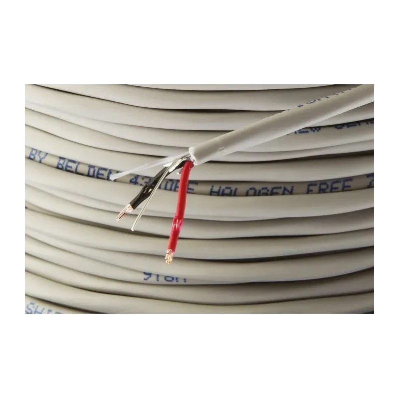 Belden Screened Control Cable 2 Cores 0.82mm² (18 AWG) Polypropylene Grey Sheath 100 m 300V 4300FE.00100