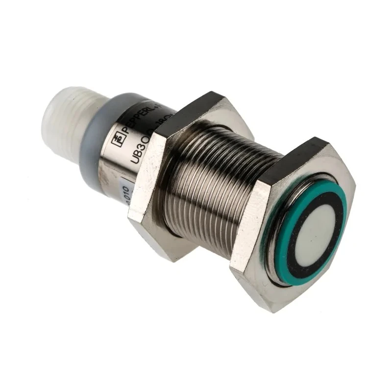 Pepperl + Fuchs Threaded Barrel Ultrasonic Proximity Sensor M18 x 1 300 mm 20mA 4 to 20 mA 30V UB300-18GM40-I-V1