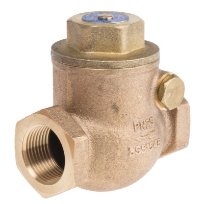 RS PRO Bronze Threaded Single Check Valve 3/4 in, 20 bar 510-3788