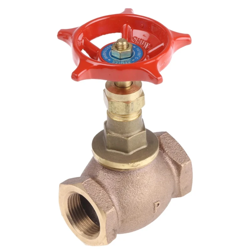 Pegler Yorkshire Bronze Globe Valve 3/4 Inch Threaded Female Port Cast Iron Handle Maximum Operating Pressure 32 bar 110008