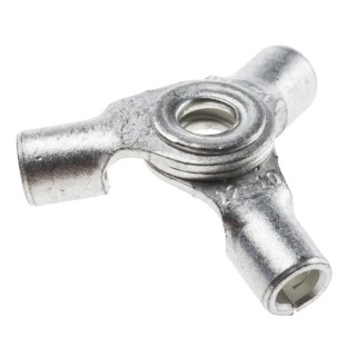 RS PRO Uninsulated Ring Terminal 4 mm Stud Size 12 AWG to 10 AWG Wire Size Grey 510-4949