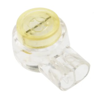 RS PRO Insulated Butt Splice Connector, White Yellow, 22 AWG, 12.5 mm Length, 7.9 mm Diameter 510-4775
