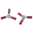RS PRO Insulated Ring Terminal, 4 mm Stud Size, 22 AWG 16 AWG Wire Size, Red 510-4955