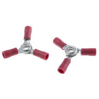 RS PRO Insulated Ring Terminal, 4 mm Stud Size, 22 AWG 16 AWG Wire Size, Red 510-4955