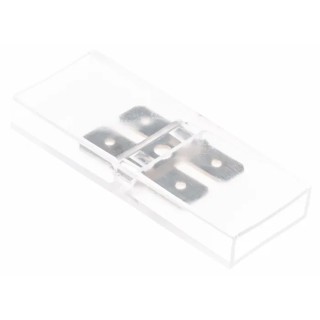 RS PRO Transparent Insulated Male Spade Connector, Crimp Termination, 6.35 x 0.8 mm Tab Size 510-4747