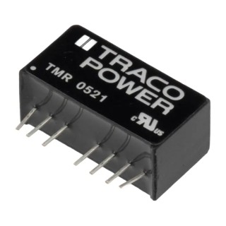 TRACOPOWER Dual Output 2W Regulated Isolated DC-DC Converter, 5V dc/200 mA, 9V dc/4.5V Input, Through Hole, SIP TMR 0521