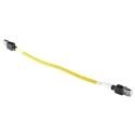 Omron XS6 Cat6a Shielded Screened Low Smoke Zero Halogen Ethernet Cable 8 Core Yellow 300mm 