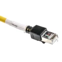 Omron XS6 Cat6a Shielded Screened Low Smoke Zero Halogen Ethernet Cable 8 Core Yellow 300mm 