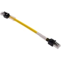 Omron XS6 Cat6a Shielded Screened Low Smoke Zero Halogen Ethernet Cable Yellow 200 mm 