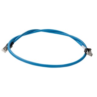Omron Cat6 Shielded Screened Low Smoke Zero Halogen Ethernet Cable 8 Core Blue 1 m 